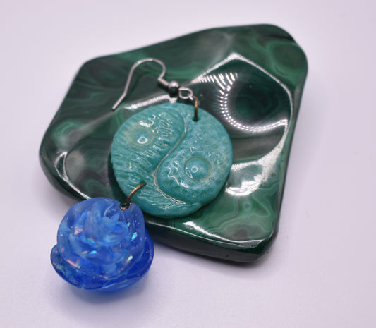 Rose Yin-Yang Single Earring